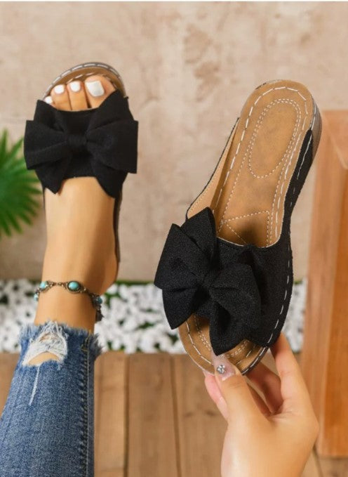 Wedge-heel Platform Fish-mouth Sandals With Bow For Women (Copie)